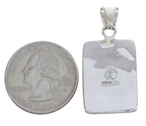 High Quality Jewelry Turquoise Genuine Sterling Silver Pendant PX29376